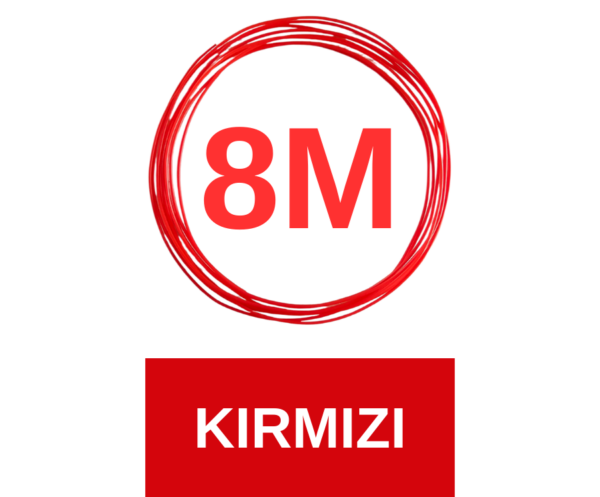 3D KALEMLER İÇİN KIRMIZI RENK PLA FLAMENT 8 METRE