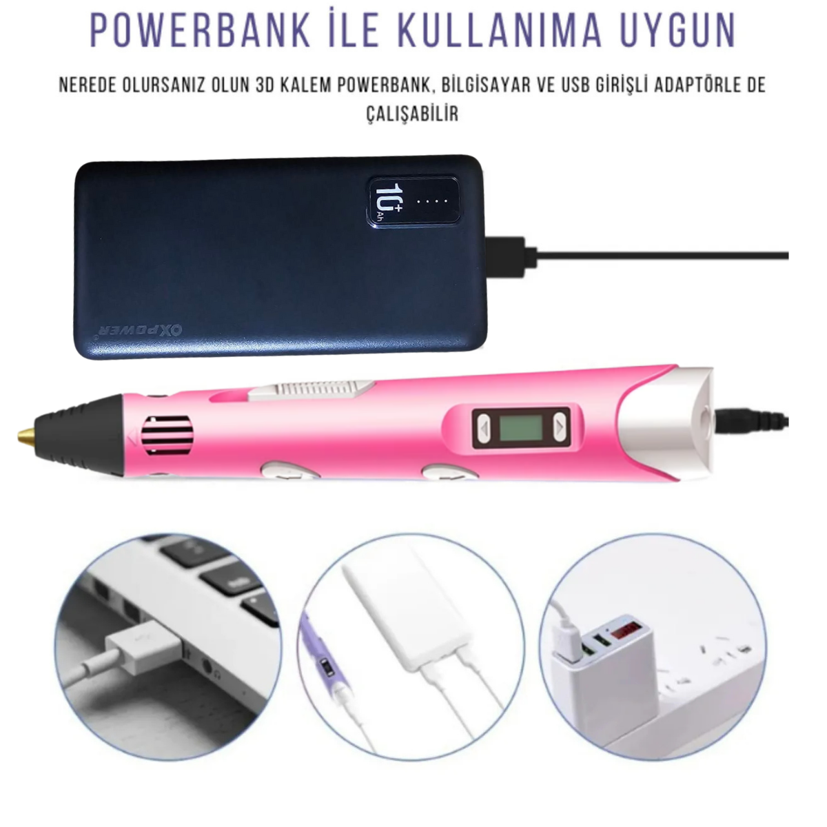 Bluebell 3d Kalem Yazıcı (PEMBE) 3d Pen 3 Boyutlu Yazıcı - Görsel 3