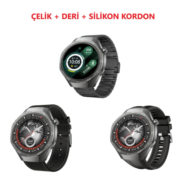 KALOBEE SK40 AMOLED 49 MM 3 KORDONLU AKILLI SAAT - Görsel 3